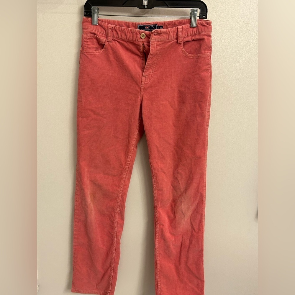 Boys size 16 vineyard vines Nantucket red corduroy, straight legged pants